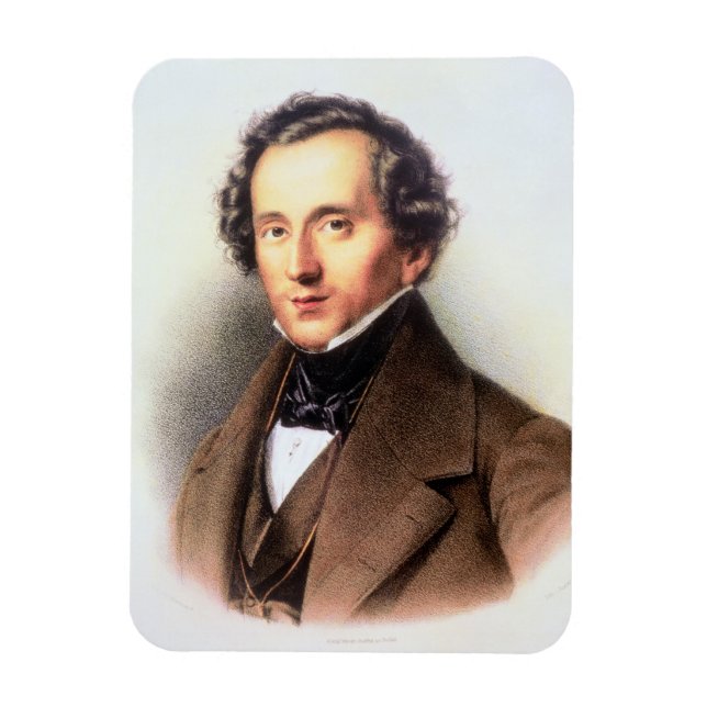 Ímã Retrato de Felix Mendelssohn (1809-47) (lito) (Vertical)