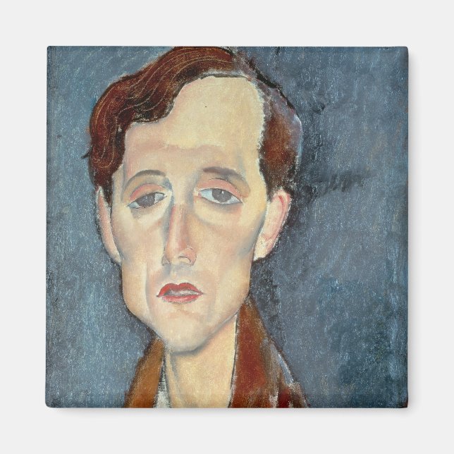 Imã Retrato de Franz Hellens, 1919 (óleo na canvas) (Frente)