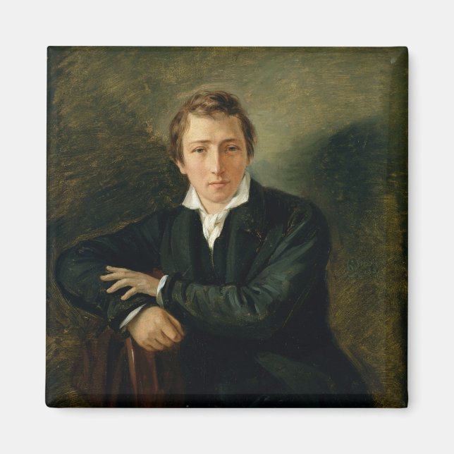 Imã Retrato de Heinrich Heine 1831 (Frente)
