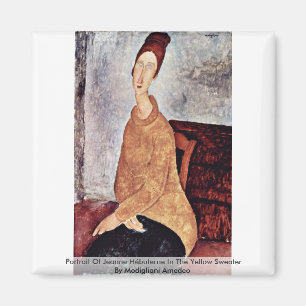 Imã Retrato de Jeanne Hébuterne na camisola amarela