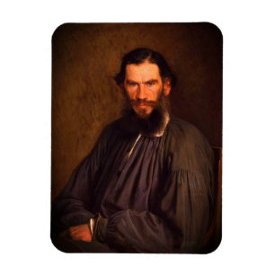 Ímã Retrato de Leo Tolstoy (por Ivan Kramskoi, 1873)