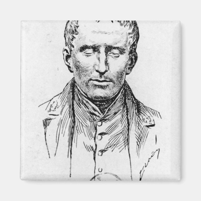 Imã Retrato de Louis Braille (Frente)