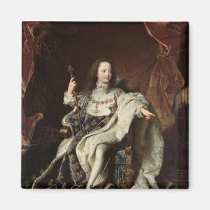 Imã Retrato de Louis XV em vestes da coroação, 1715