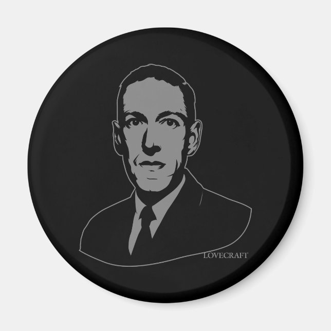 Imã Retrato de Lovecraft HP (Frente)