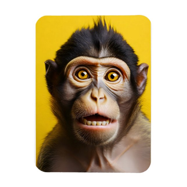 Ímã Retrato de macaco engraçado (Vertical)