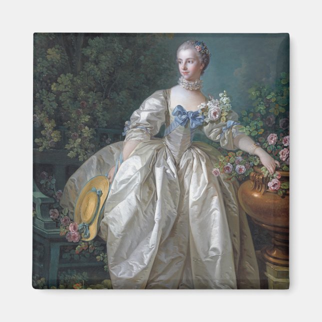 Imã Retrato de Madame Bergeret, Boucher (Frente)