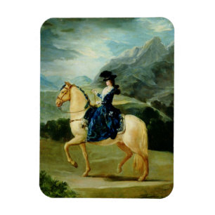 Ímã Retrato de Maria Teresa de Vallabriga no horsebac