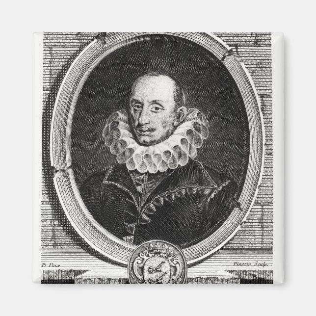 Imã Retrato de Medallion de Pierre de Bourdeille (Frente)