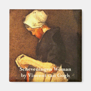 Imã Retrato de Mulher de Scheveningen por Vincent van