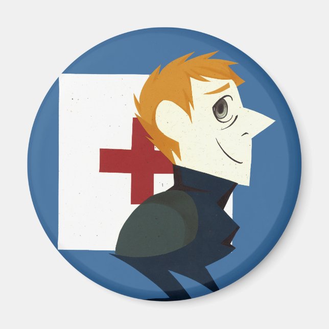 Imã Retrato de papel (Frente)