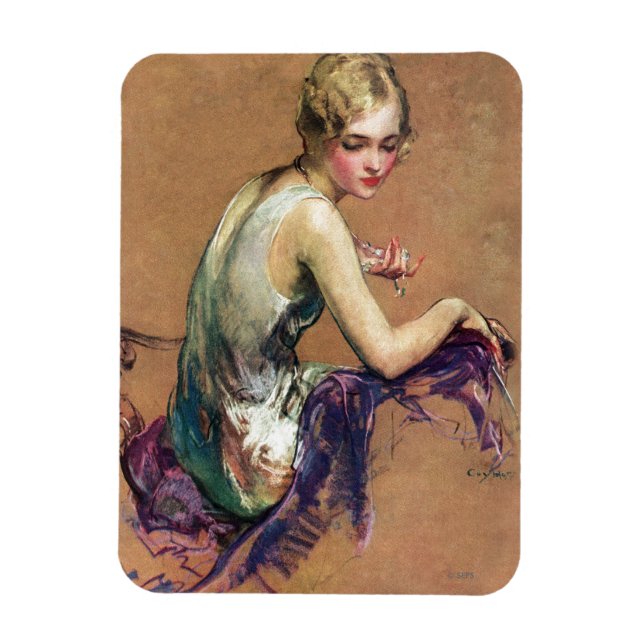 Ímã Retrato de Pastel (Vertical)