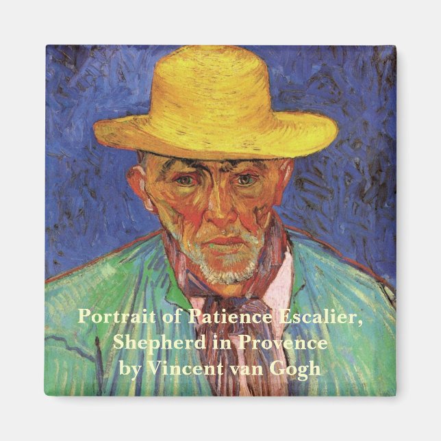 Imã Retrato de Patience Escalier por Vincent van Gogh (Frente)