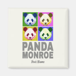 Imã Retrato de Pop de Arte do Urso Panda Monroe