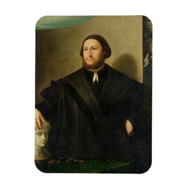 Ímã Retrato de Raphaele Grassi (óleo na canvas) (Vertical)