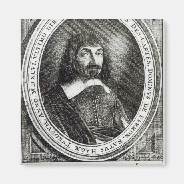Imã Retrato de Rene Descartes, 1644 (Frente)