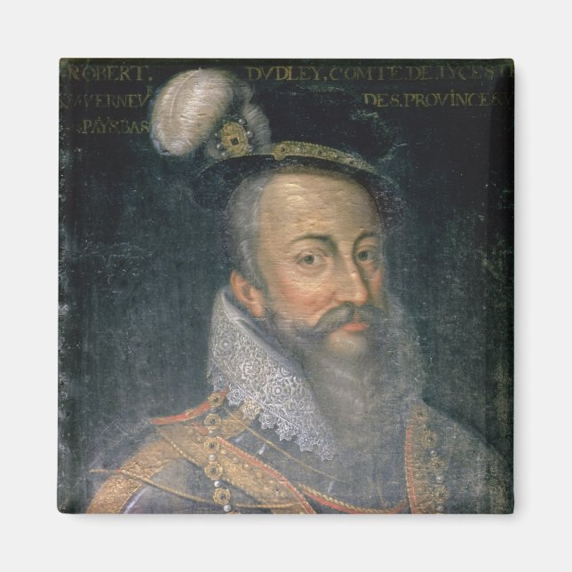 Imã Retrato de Robert Dudley (1532-88) Earl of Leices (Frente)