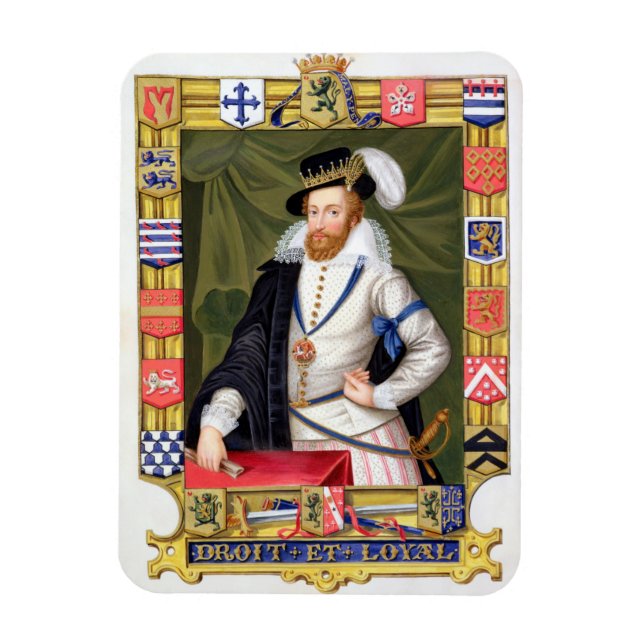 Ímã Retrato de Robert Dudley (c.1532-88) Earl of Leic (Vertical)
