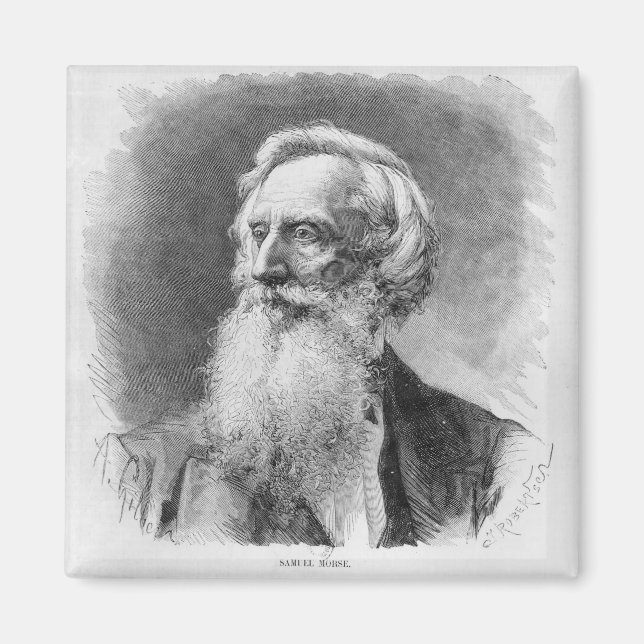 Imã Retrato de Samuel Morse (Frente)