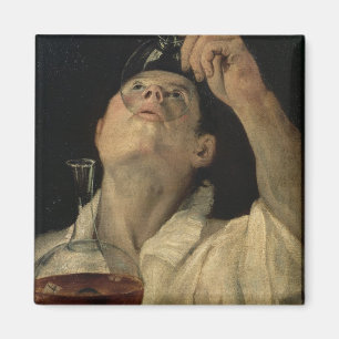 Imã Retrato de um bebendo do homem, c.1581-4 (óleo no