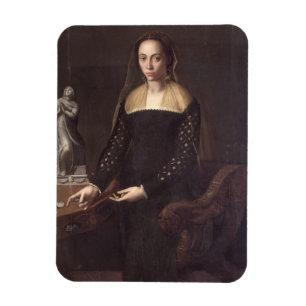 Ímã Retrato de um Gentlewoman, 1559 (óleo no painel)