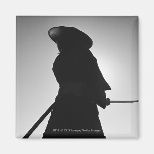 Imã Retrato de um guerreiro do samurai que guardara
