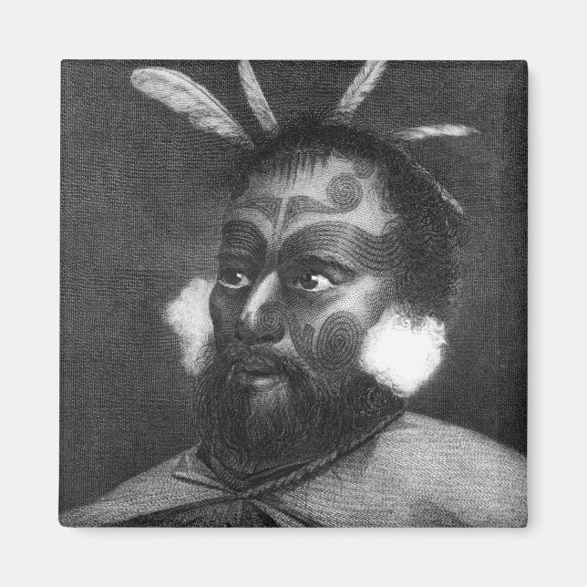 Imã Retrato de um Homem da Nova Zelândia (Frente)