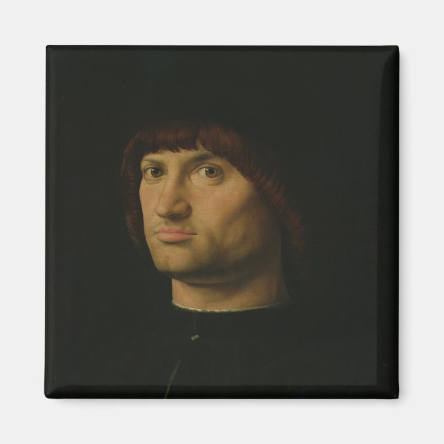 Imã Retrato de um Homem, ou O Condottiere, 1475 (óleo  (Frente)