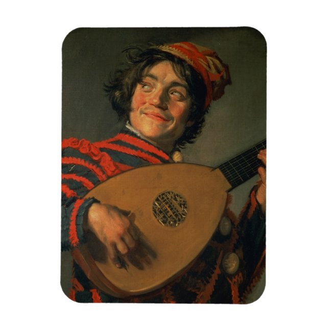 Ímã Retrato de um Jester com Luta (óleo na canvas) (Vertical)