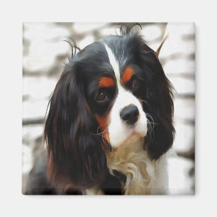 Imã Retrato De Um Rei Charles Cavalier Spaniel