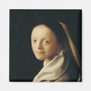Imã Retrato de uma jovem mulher, c.1663-65