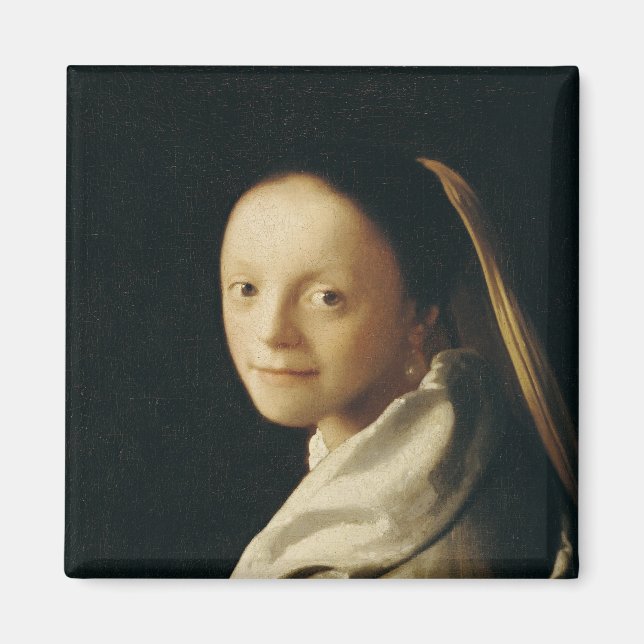 Imã Retrato de uma Jovem Mulher, c.1663-65 (Frente)