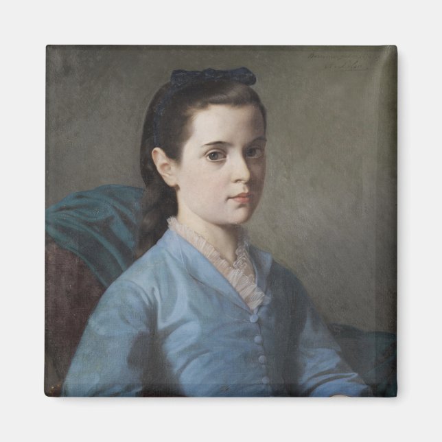 Imã Retrato de uma Menina Elegante (por Leloir) (Frente)