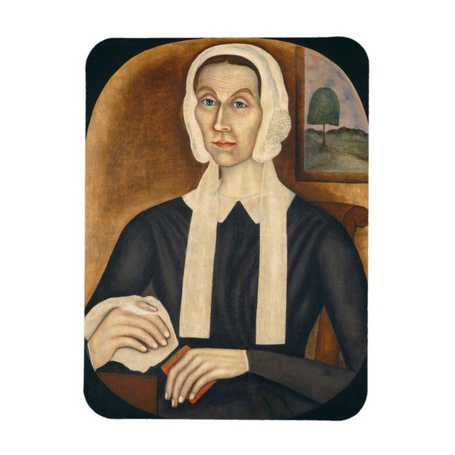 Ímã Retrato de uma Mulher, c. 1845 (óleo na canvas) (Vertical)