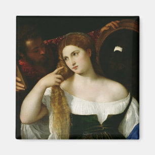 Imã Retrato de uma mulher em seu toalete, 1512-15