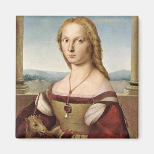 Imã Retrato de uma Senhora com um Unicórnio (por Raph