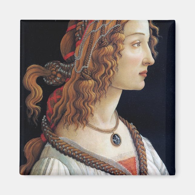 Imã Retrato de uma Senhora, Sandro Botticelli (Frente)