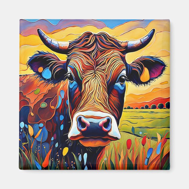 Imã Retrato de vaca 1 (Frente)
