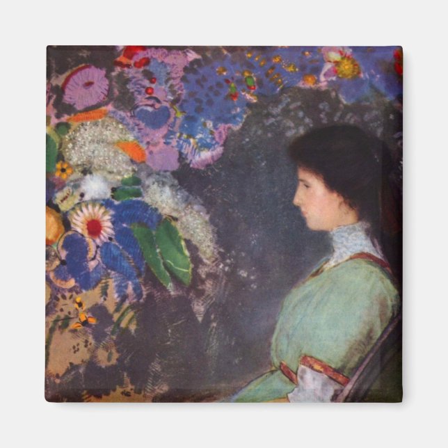 Imã Retrato de Violet Heymann por Bertrand-Jean Redon (Frente)