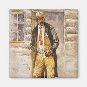 Imã Retrato de Xerife por Seltzer, Velho Oeste Cowboy