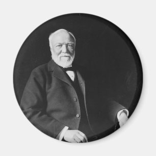 Imã Retrato do filantropo Andrew Carnegie