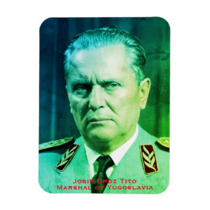 Ímã Retrato do Marechal Tito da Iugoslávia Nostalgia