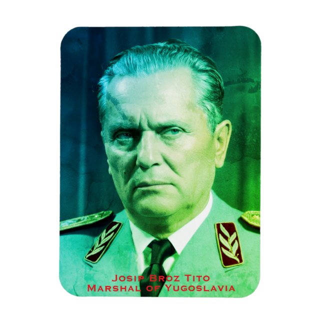 Ímã Retrato do Marechal Tito da Iugoslávia Nostalgia (Vertical)