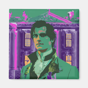 Imã Retrato do Senhor Darcy Neon Cyberpunk