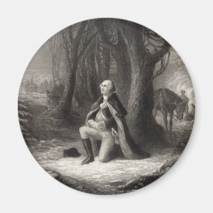 Imã Retrato do vintage de Praying de George Washington