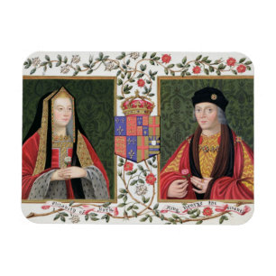Ímã Retrato dobro de Elizabeth de York (1465-1503) a