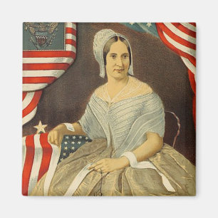 Imã Retrato E.U. do vintage da bandeira americana de