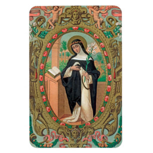 Ímã Retrato emoldurado de Santa Rosa de Lima (K 48)
