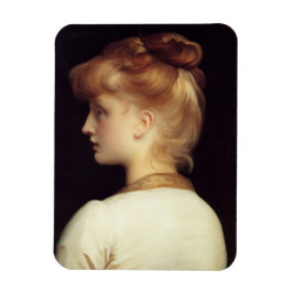 Ímã Retrato feminino de trás (por Frederic Leighton)