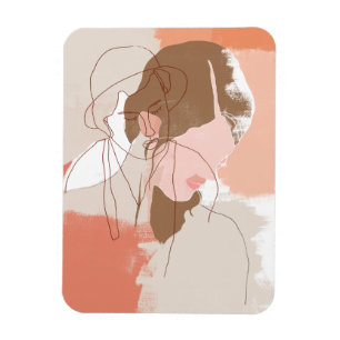 Ímã Retrato feminino Pintado