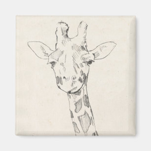 Imã Retrato Girafa  Esboço